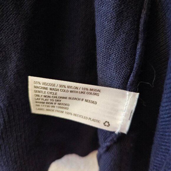 Merona Women's XL Navy Blue Long Sleeve Cardigan – Soft Knit, Lightweight, Excel - Picture 3 of 6